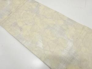 樹木模様織り出し　開き名古屋帯（額縁仕立て）
